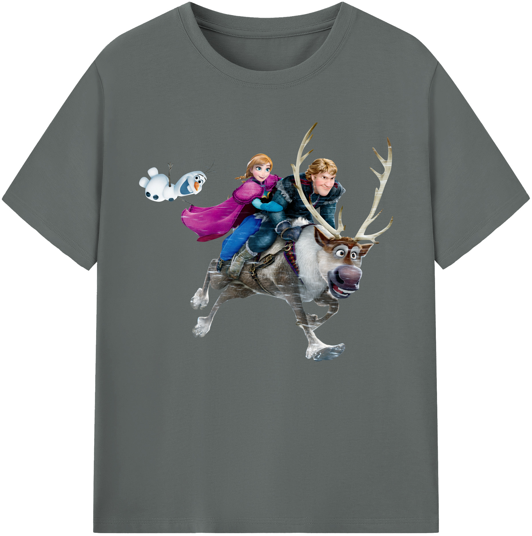 （画像用） アナと雪の女王 アンナ エルサ Frozen Anna Elsa 綿100％ メンズ半袖Tシャツ｜肌触りやわらか＆通気性